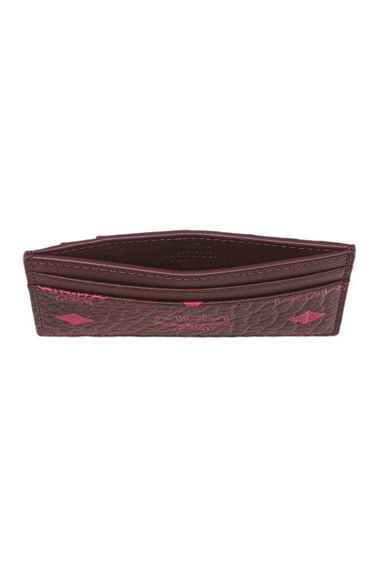 Aren Card Case in Visetos, Alternate, color, Cinnamon