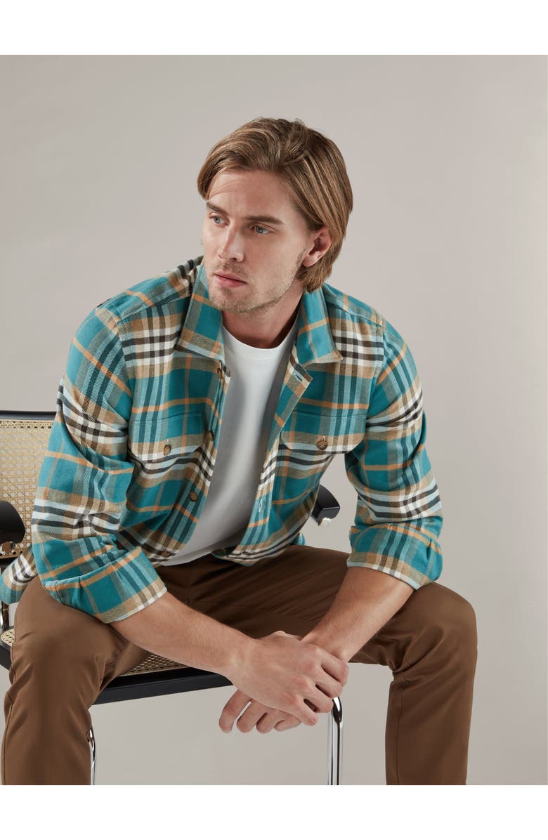 Robert Talbott Adams Shirt Jacket, Alternate, color, Teal Multi