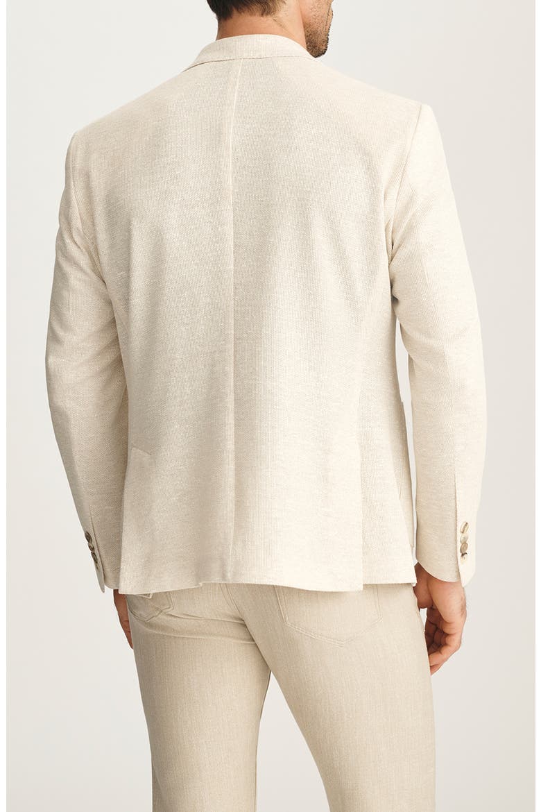 Matteo Slim Fit Beige Linen & Cotton Blend Piqué Sport Coat, Alternate, color, BEIGE
