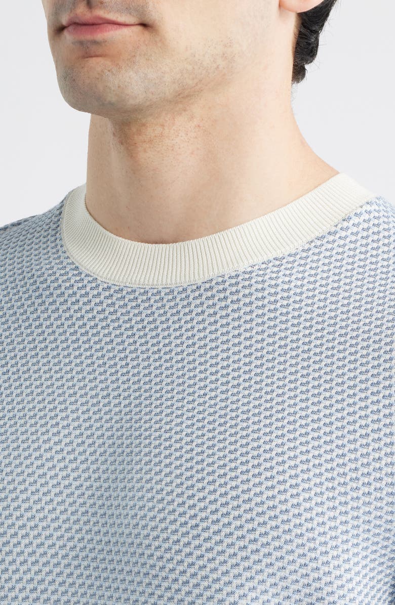 BOSS Umino Silk & Cotton Blend Sweater, Alternate, color, Open White