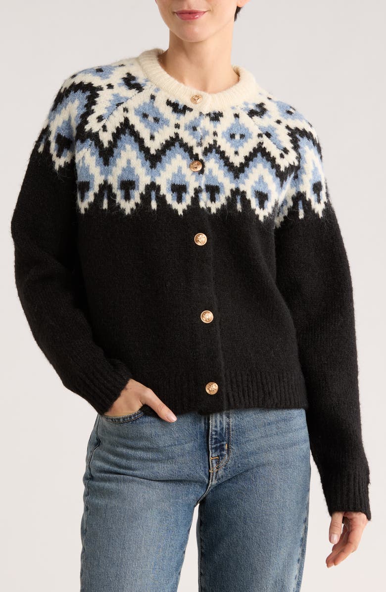 RDI Fair Isle Button Front Cardigan, Main, color,