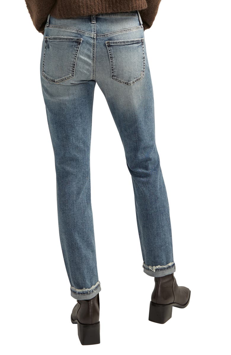 Silver Jeans Co. Boyfriend Ripped Cuff Slim Leg Jeans, Alternate, color,