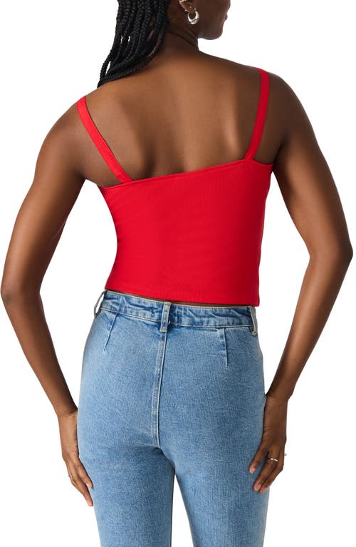 Steve Madden Luana Contrast Tank In Red