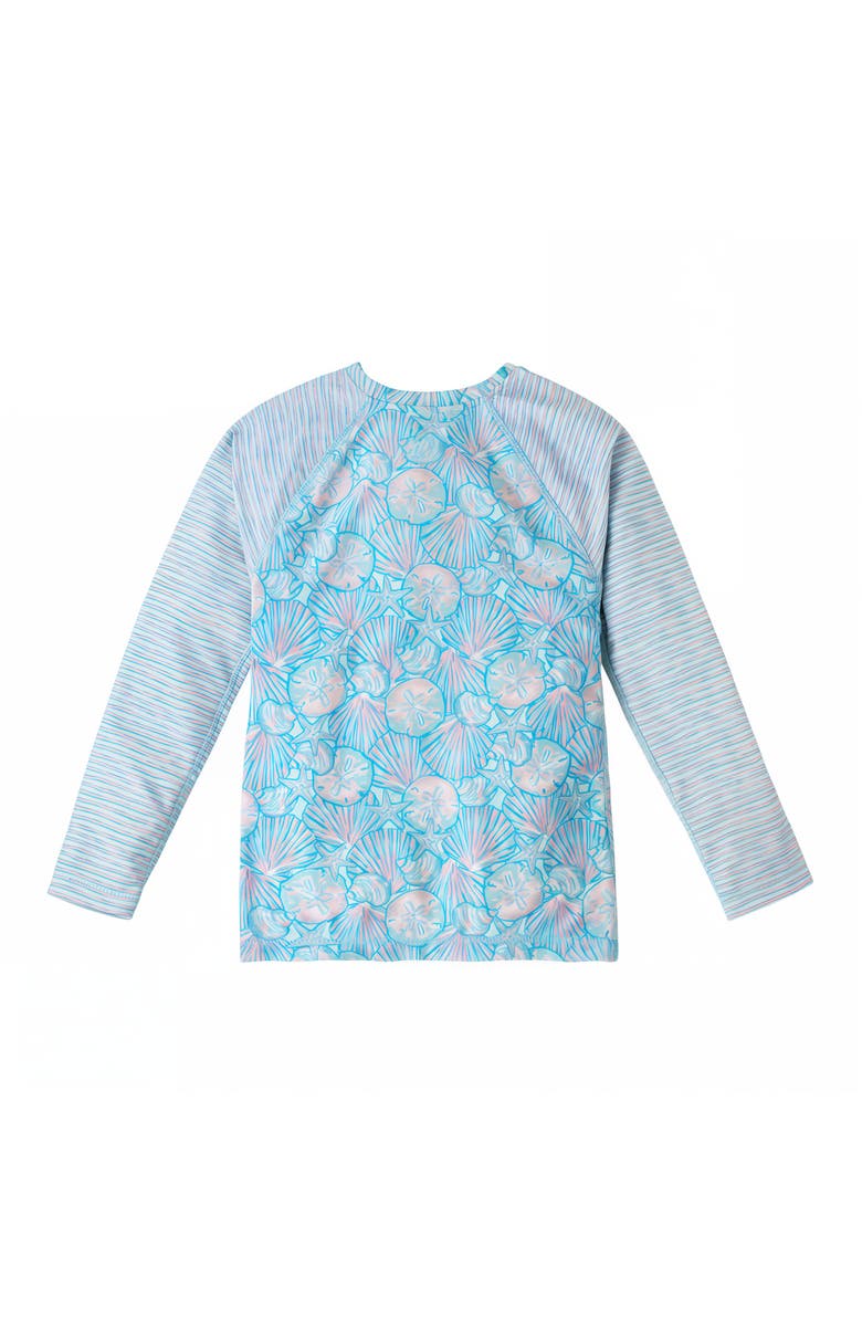 UV Skinz Zippy Long Sleeve Sun 
Swim Shirt, Alternate, color, Candy Shells 
Stripes