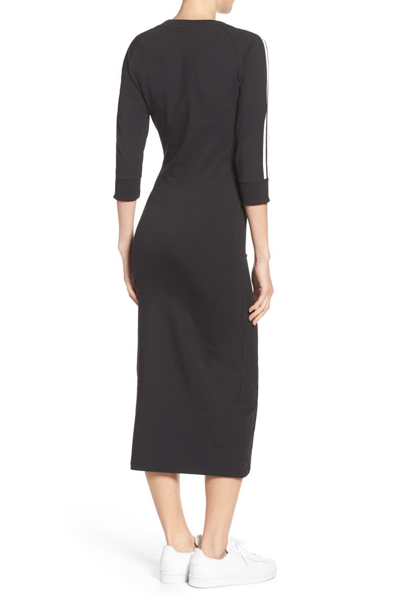 Originals 3-Stripes Dress, Alternate, color, BLACK