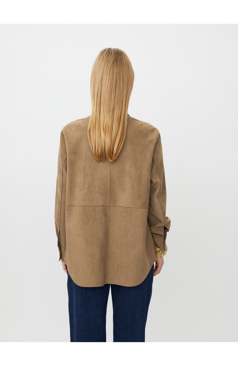 Masai Copenhagen MaIvethra Faux Suede Shirt, Alternate, color, Otter