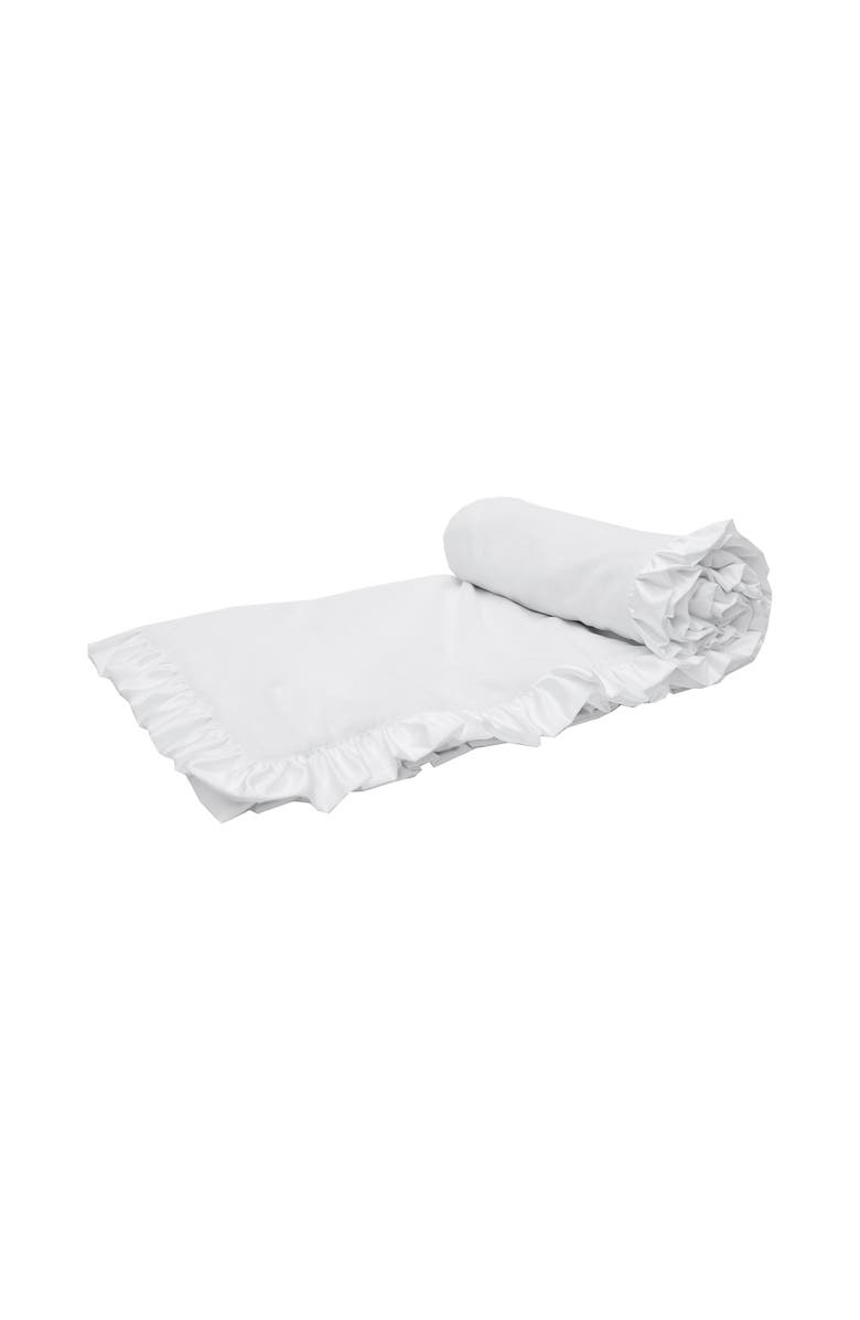 ELISABETH YORK Ishana Ivory Accent Throw Blanket, Main, color, White