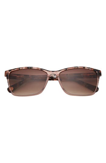 Ted Baker 57mm Rectangle Sunglasses In Brown