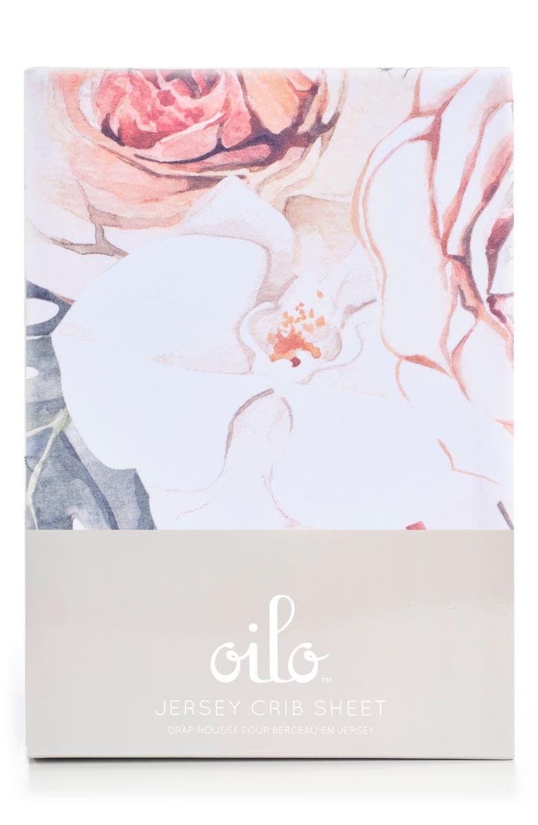 Oilo 2-Pack Fitted Jersey Crib Sheets, Main, color, 