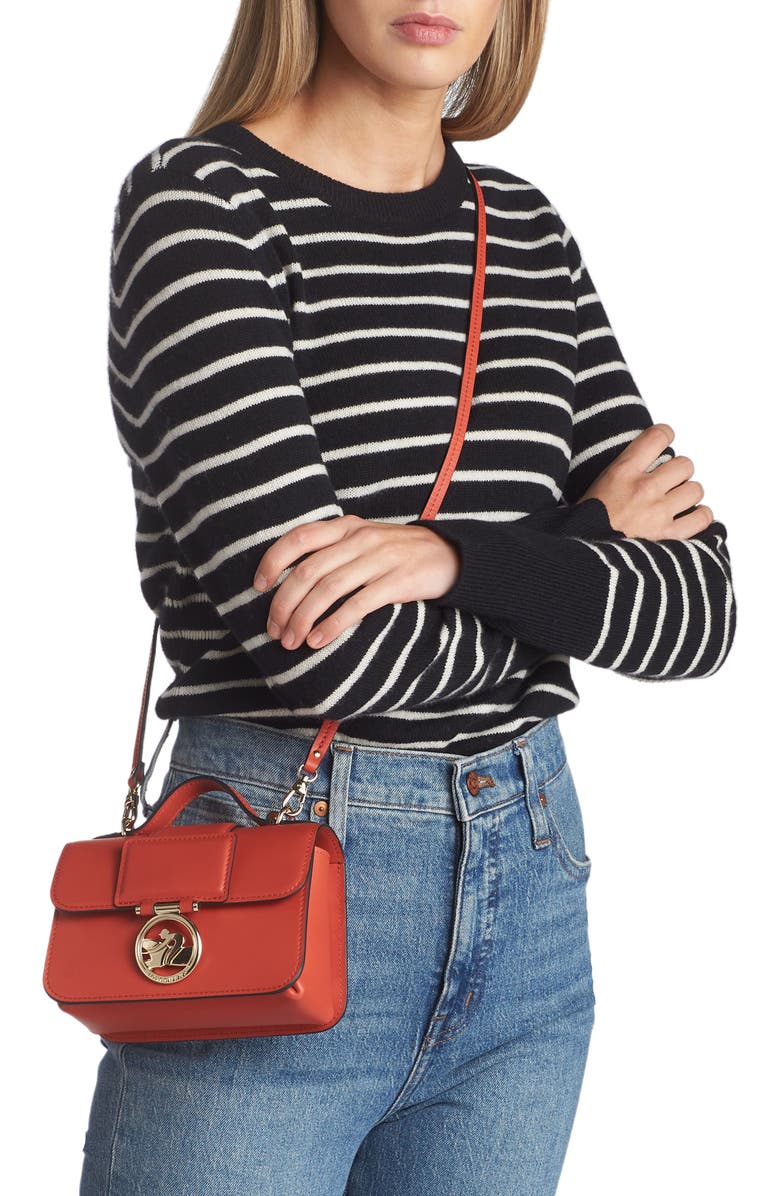 Longchamp Box Trot Extra Small Crossbody Bag, Alternate, color, Orange