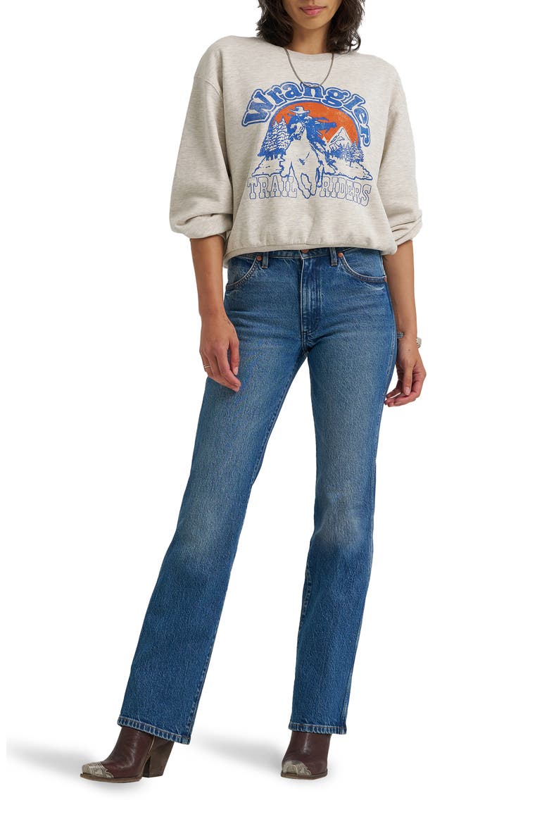 Wrancher Mid Rise Bootcut Jeans, Alternate, color, STAR DUST SKY