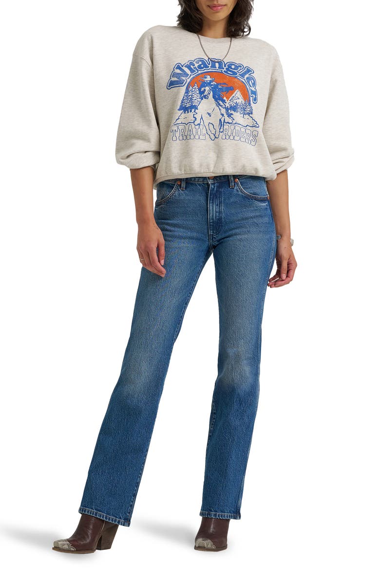 Wrangler Wrancher Mid Rise Bootcut Jeans, Alternate, color, Star Dust Sky