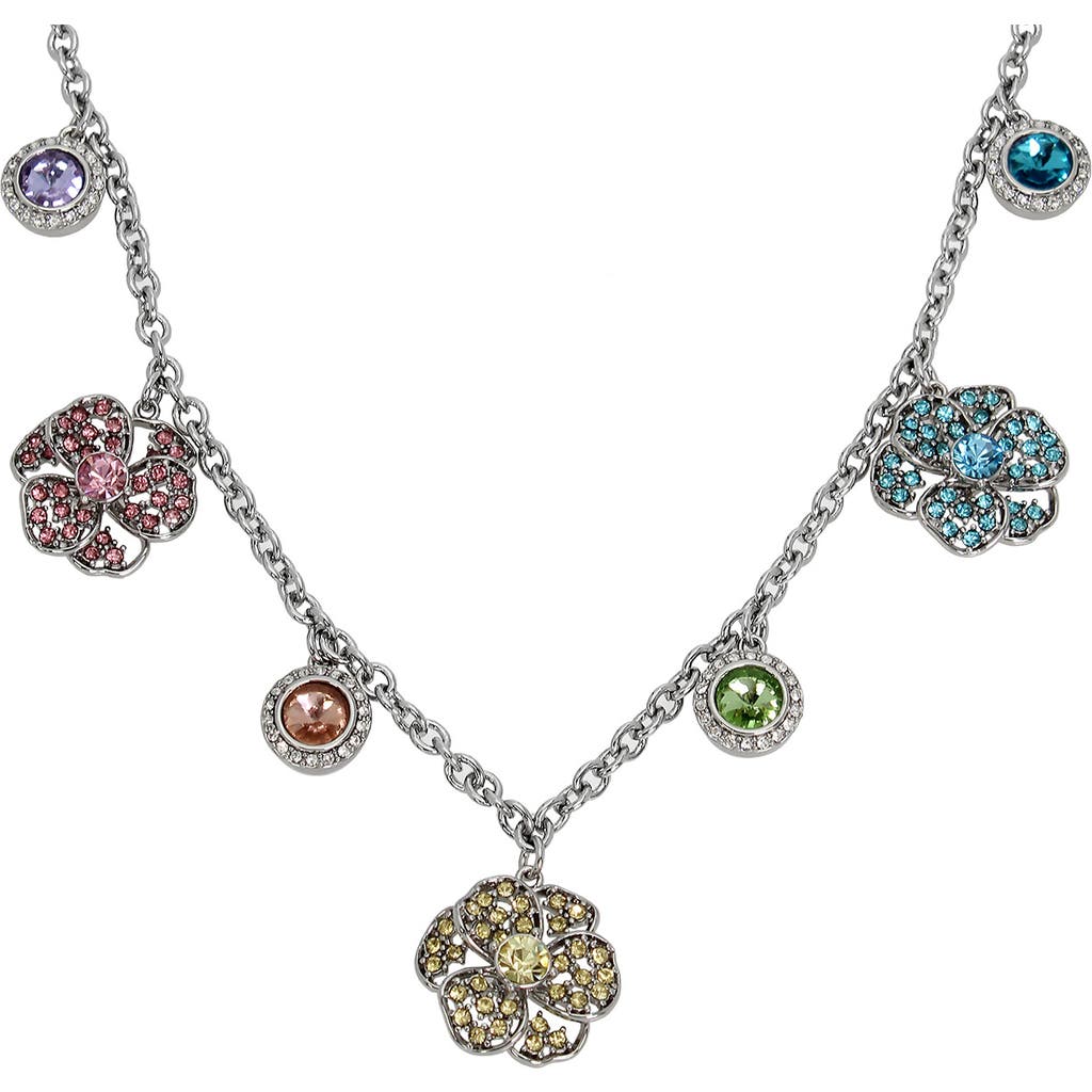 KURT GEIGER KURT GEIGER LONDON FLOWER STONE CHARM NECKLACE