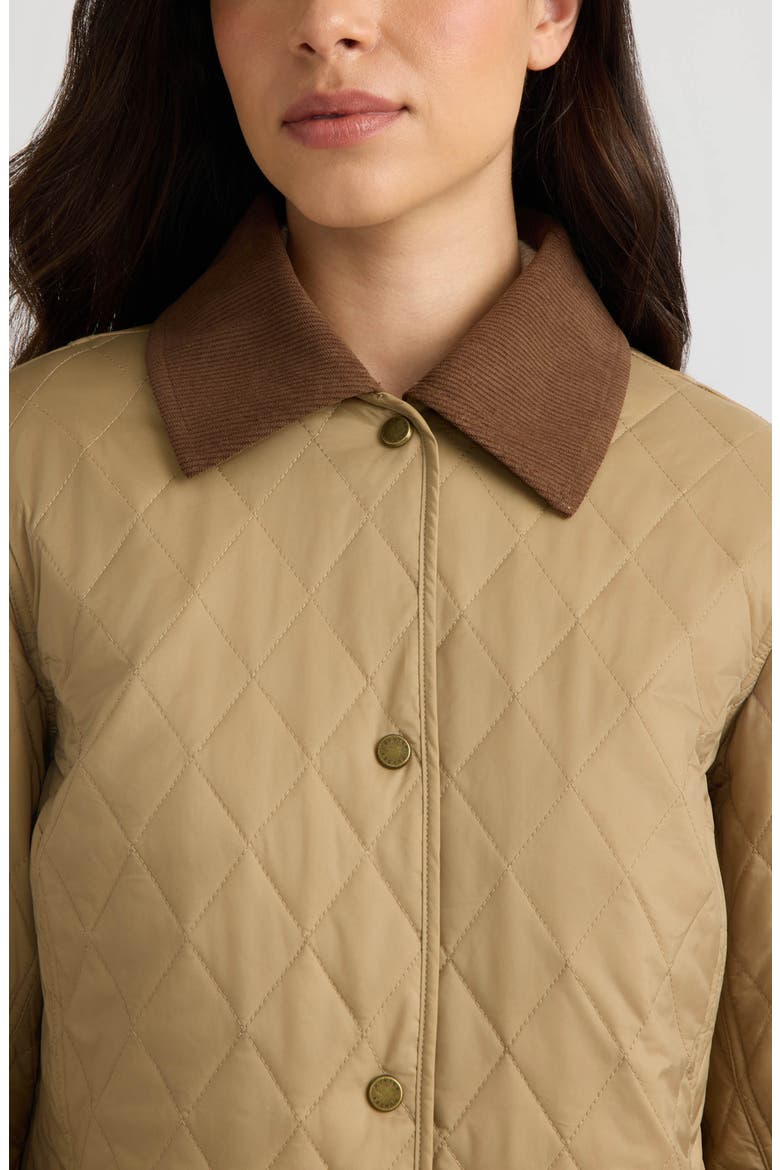 Rachel Diamond Quilted Barn Jacket, Alternate, color, BRITISH TAN