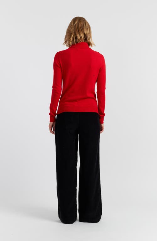 Chinti & Parker Wool-cashmere Top Hat Snoopy Sweater In Red