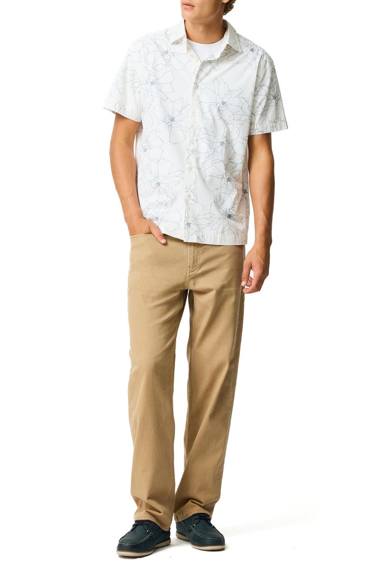 Bird Rock Short Sleeve Button-Up Shirt, Alternate, color, PORCELAIN