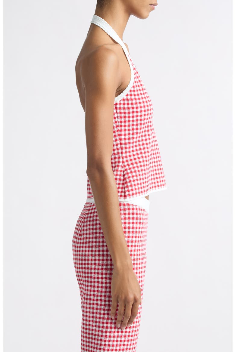 Micah Halter Top, Alternate, color, RED GINGHAM