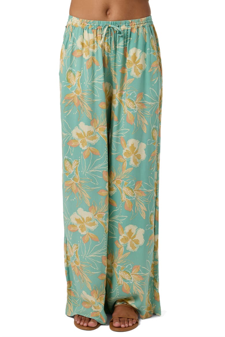 Rosalie Tiki Cover-Up Pants, Main, color, GREEN