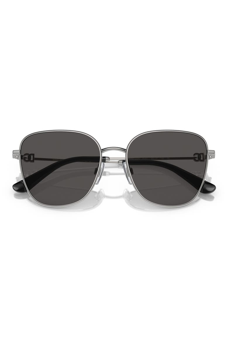56mm Gradient Butterfly Sunglasses, Alternate, color, SILVER