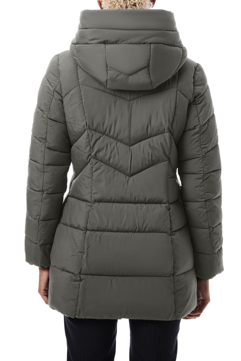 Hooded Water Resistant Puffer Jacket, Alternate, color, METROPOLITE
