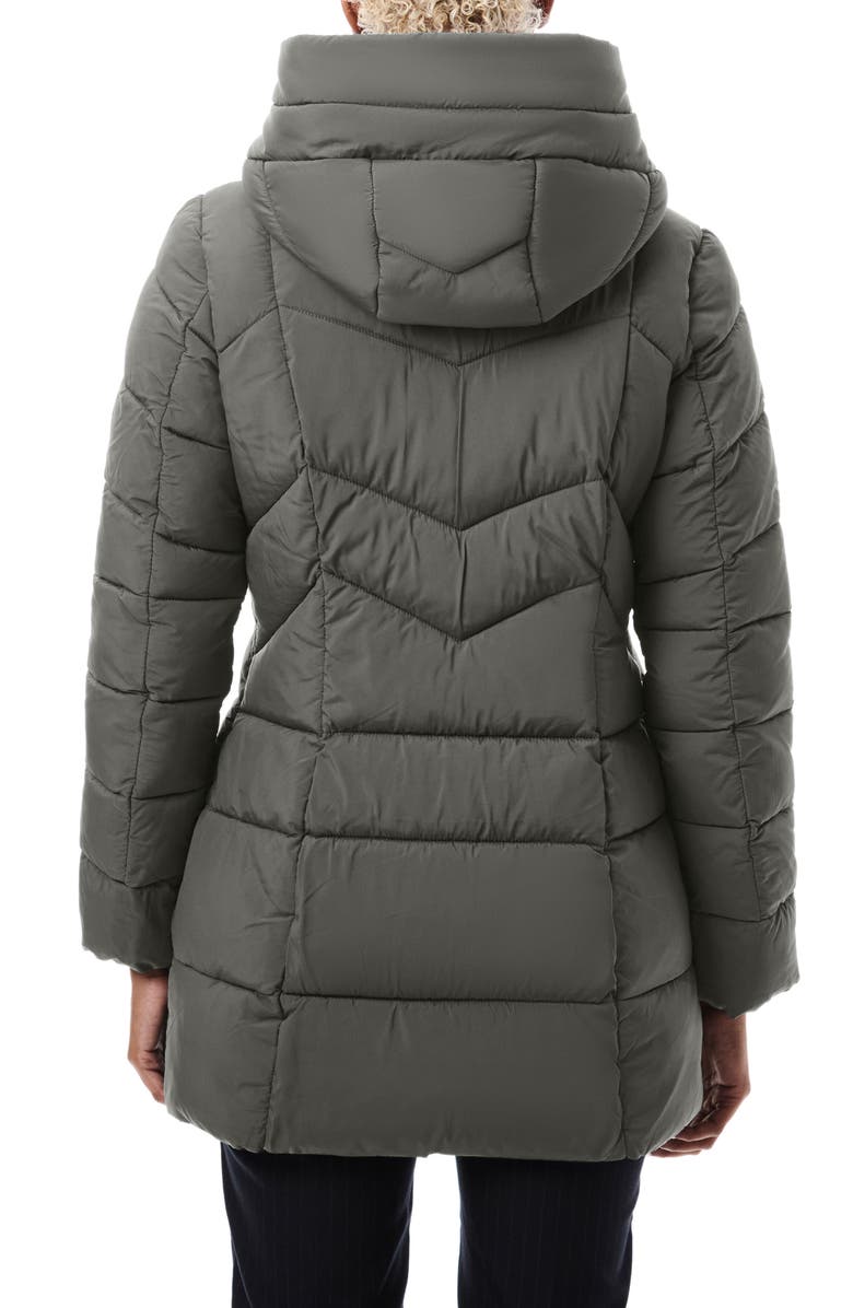 Bernardo Hooded Water Resistant Puffer Jacket, Alternate, color, Metropolite