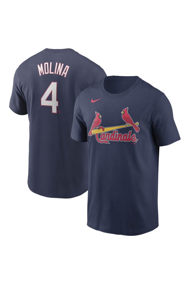 Men's Nike Yadier Molina Navy St. Louis Cardinals Name & Number T-Shirt, Alternate, color, Navy