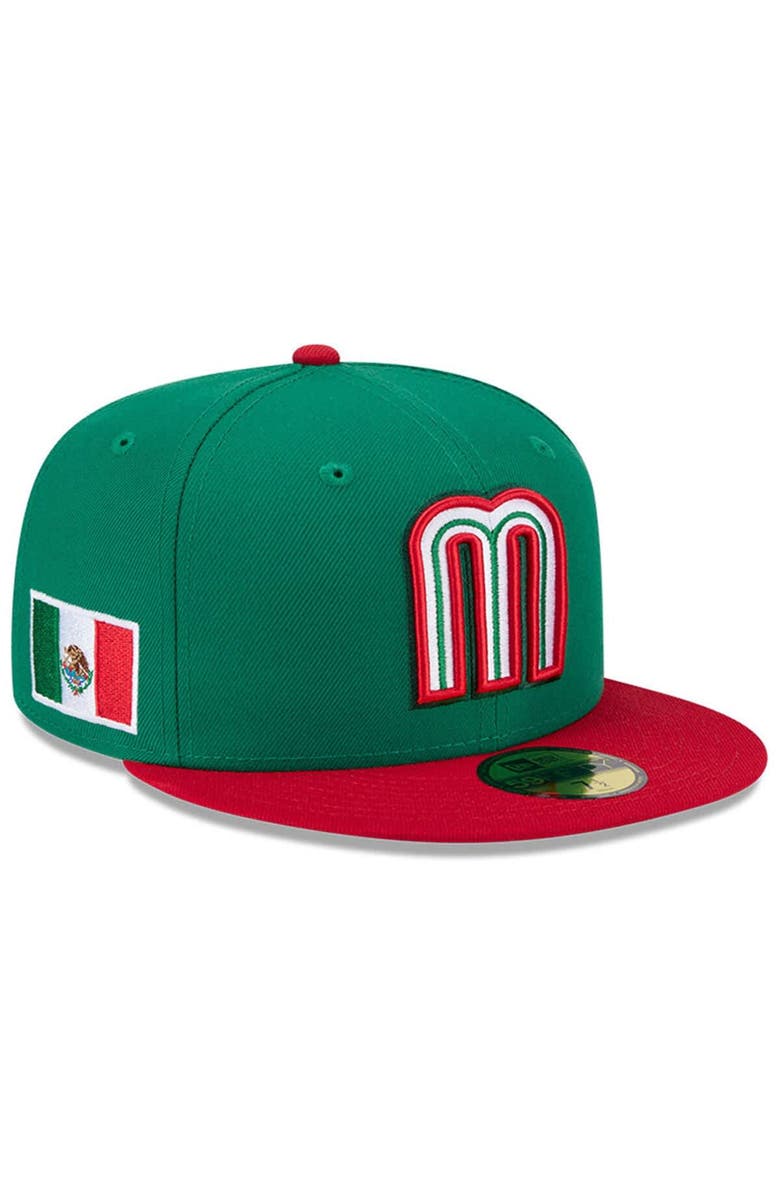 New Era Men's New Era  Green/Red Mexico Baseball 2026 World Baseball Classic 59FIFTY Fitted Hat, Main, color, Green