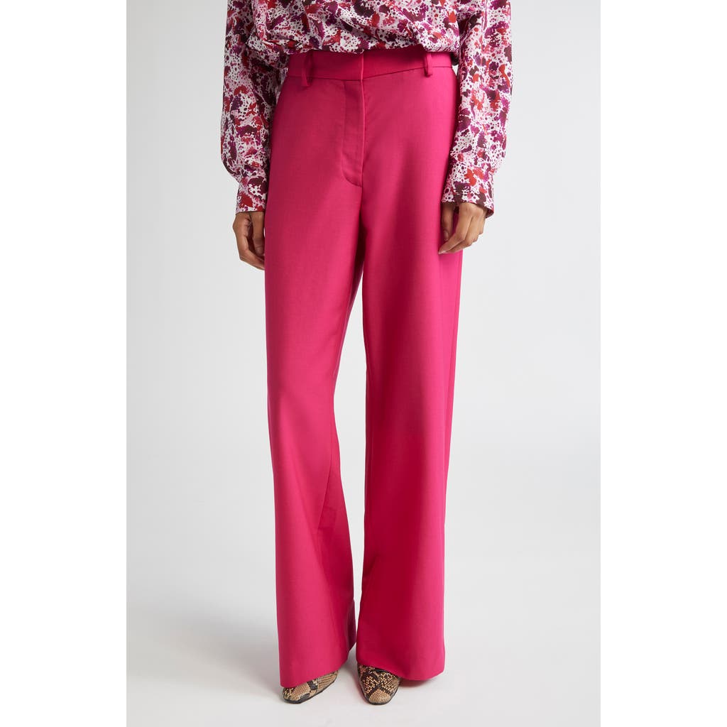 Dries Van Noten Wool & Mohair Straight Leg Pants