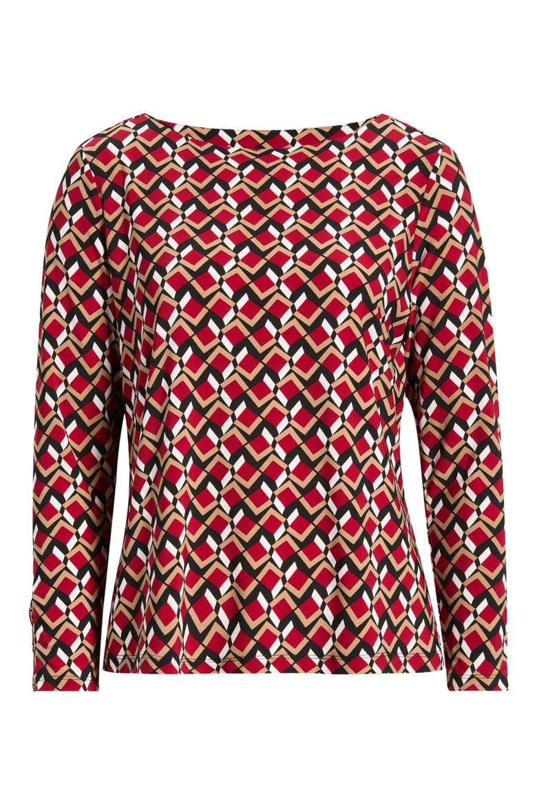 Geometric Boat Neck Top, Alternate, color, ANNE BLACK MULTI