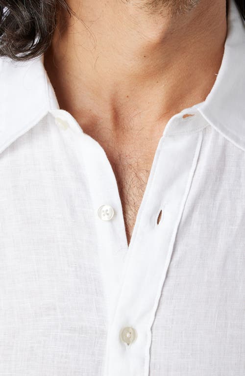 Fair Harbor Island Linen Blend Button-up Shirt In White