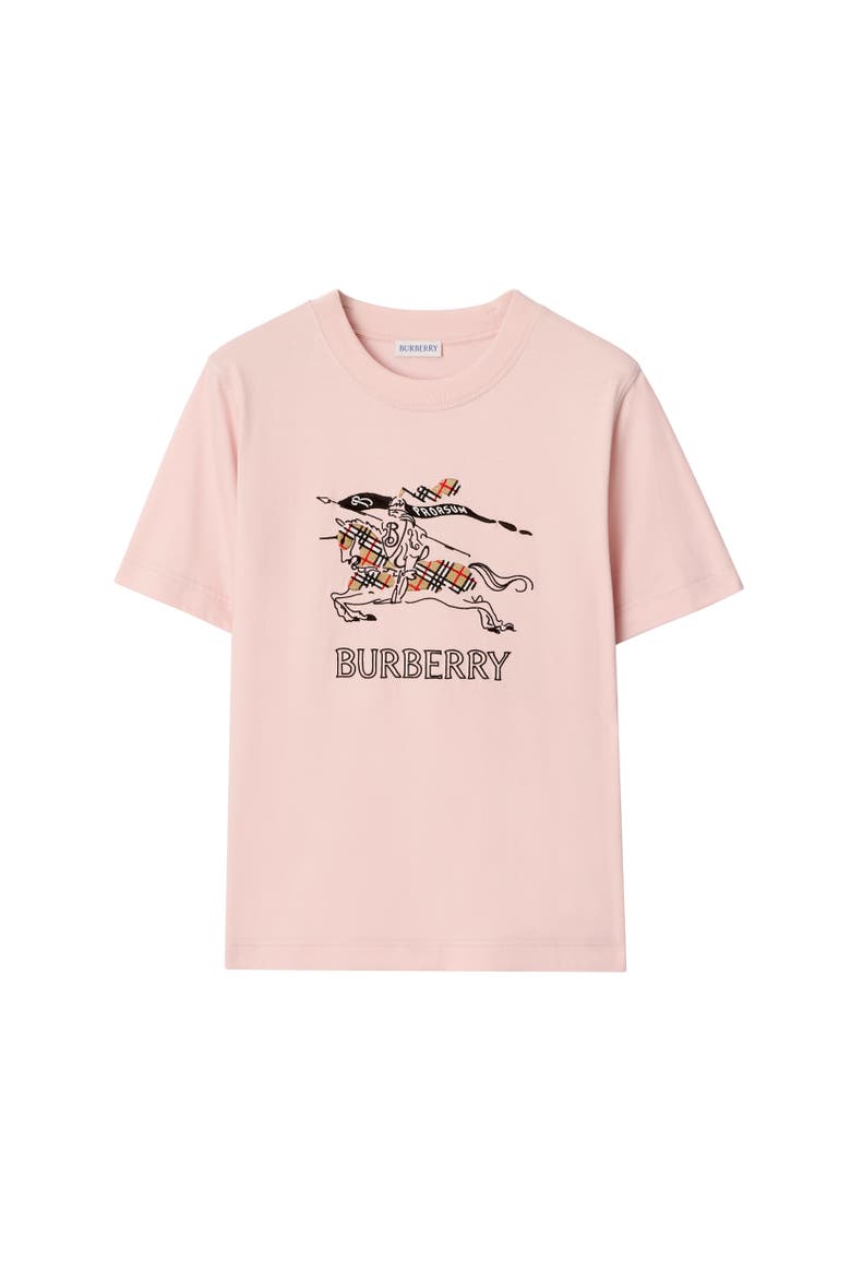 Knight Sketch Cotton T-shirt, Alternate, color, Bouquet pink