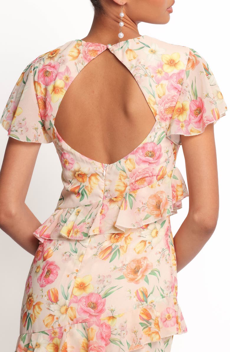 Petal & Pup Leila Peony Flutter Sleeve Cocktail Dress, Alternate, color, Peony