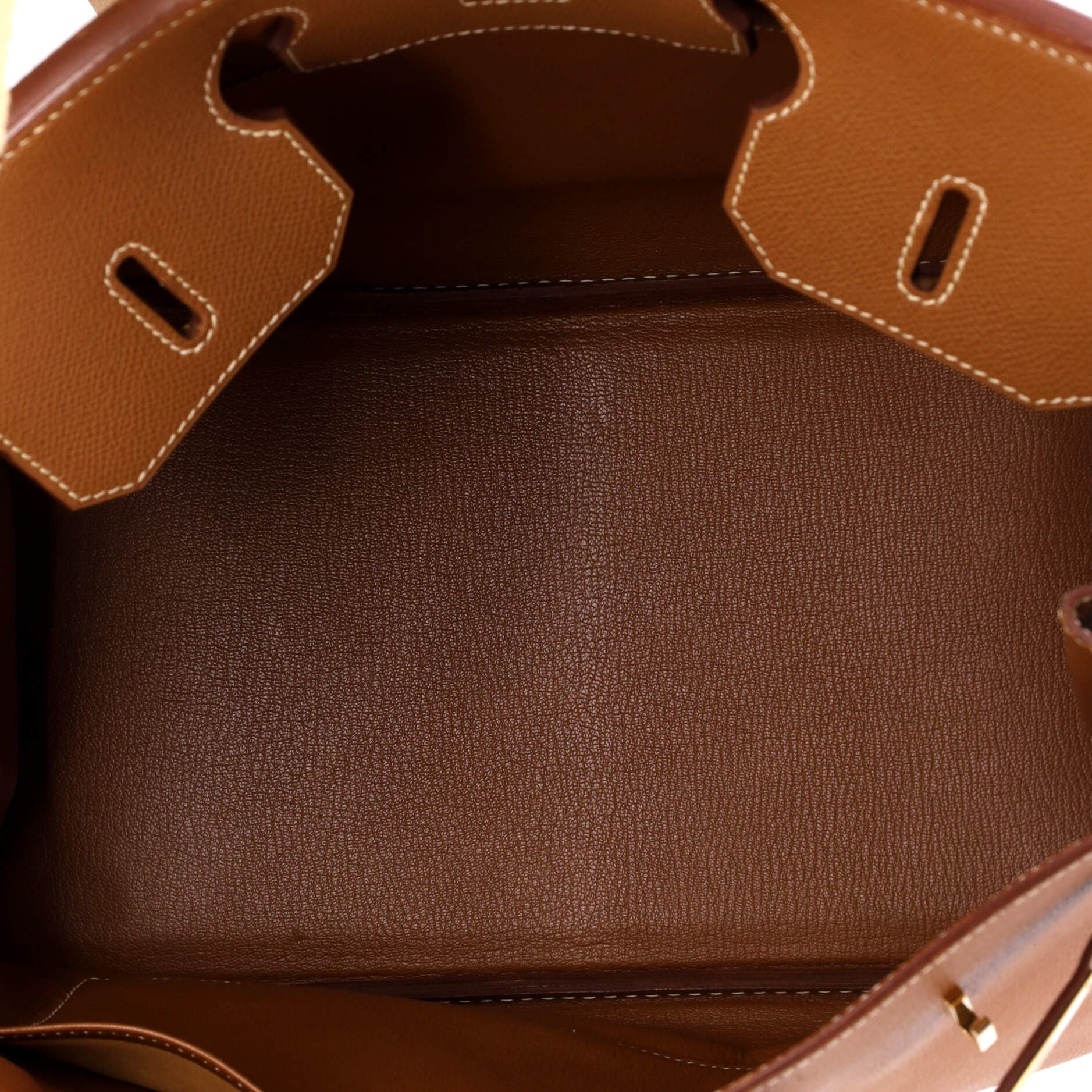 Pre-Owned Hermes Birkin Handbag Brown Veau Grain Lisse with Gold Hardware 35, Alternate, color, Gold