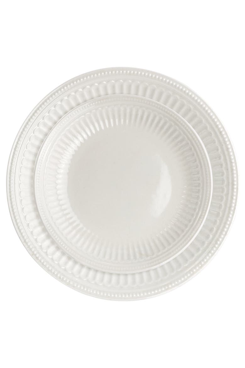 Hansel 16 Piece Stoneware Dinnerware Set in White, Alternate, color, White