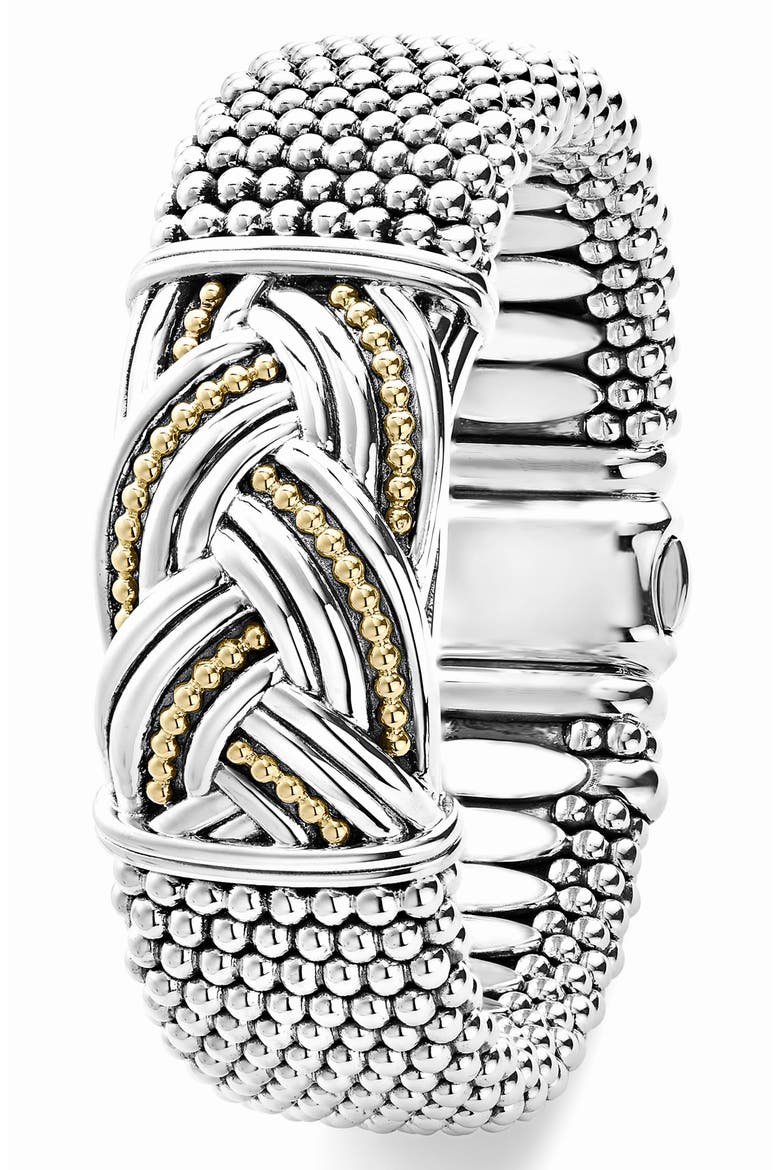 Torsade Wide Rope Bracelet, Alternate, color, SILVER/ GOLD