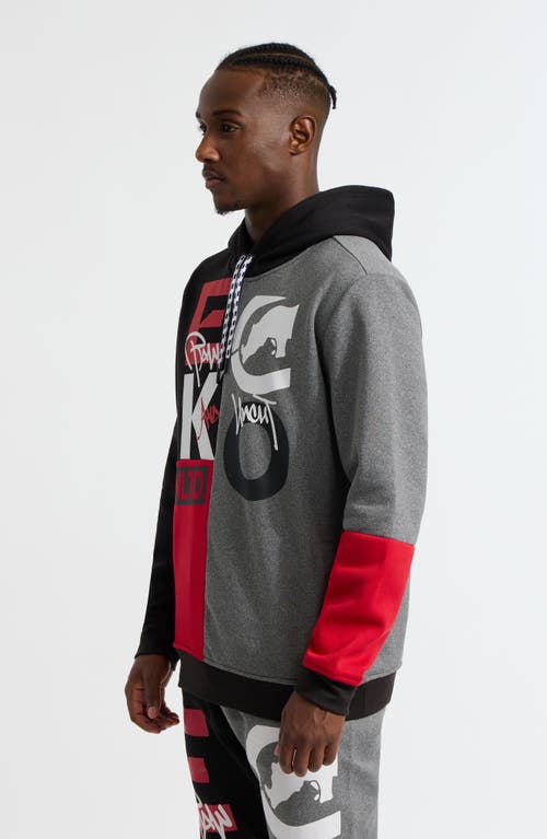 Ecko Unltd . Team Up Hoodie In Grey Marled
