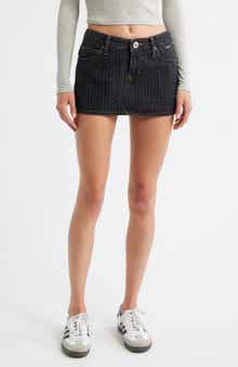BDG Urban Outfitters Striped Denim Ultra Miniskirt