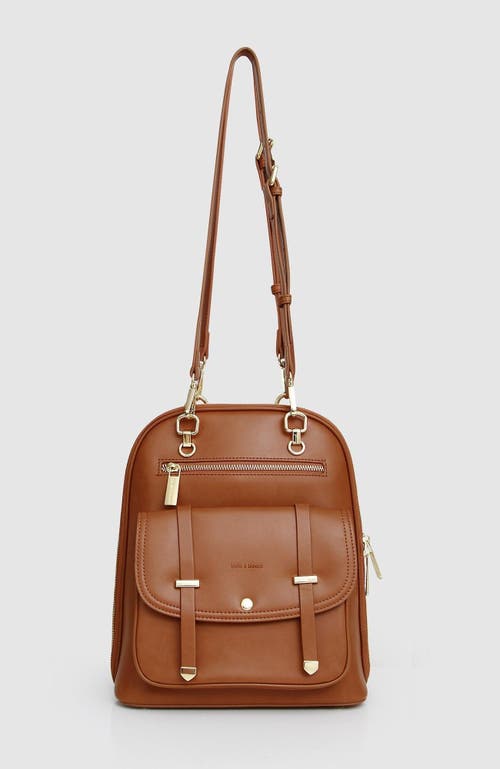Belle & Bloom 5th Ave Leather Backpack In Camel