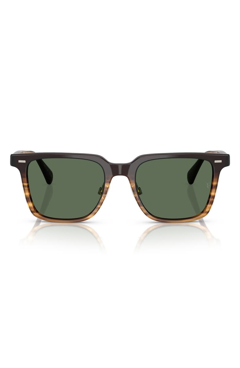 Oliver Peoples 52mm Rectangular Polarized Sunglasses, Main, color, Cortado/ G-15 Polar