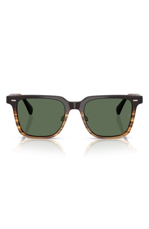 52mm Rectangular Polarized Sunglasses