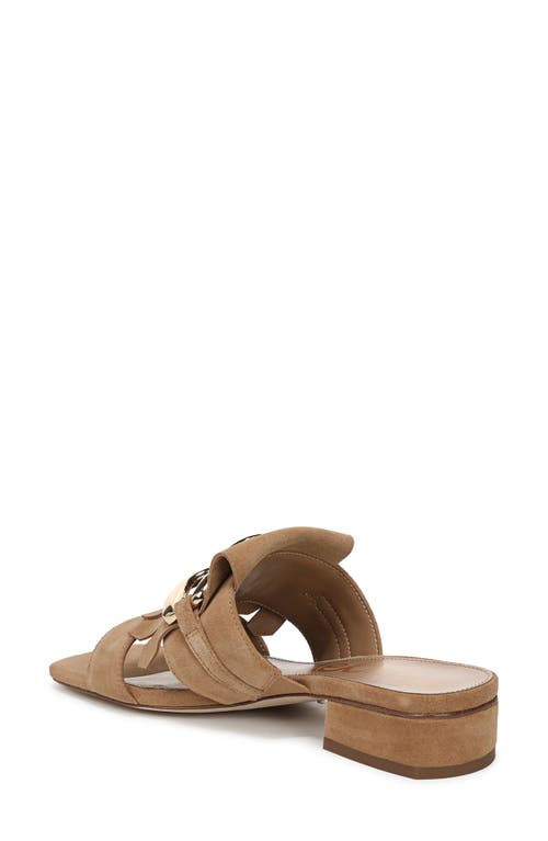 Sam Edelman Darby Slide Block Heel Sandal Camel Leather