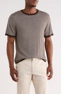 TRUTH Stripe Short Sleeve Sweater