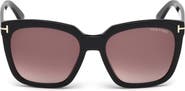 TOM FORD Amarra 55mm Gradient Square Sunglasses