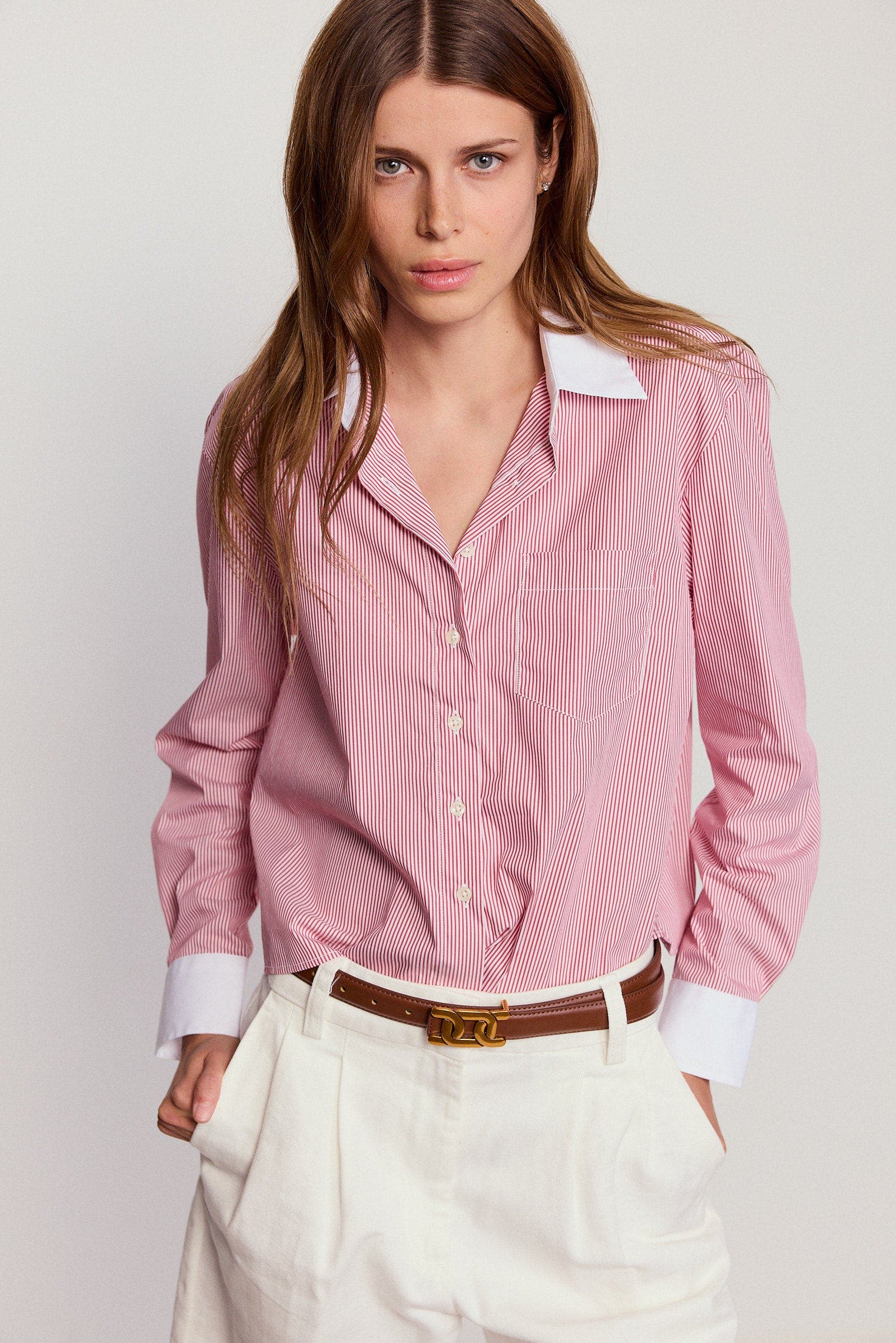 Thin Red/White Collar