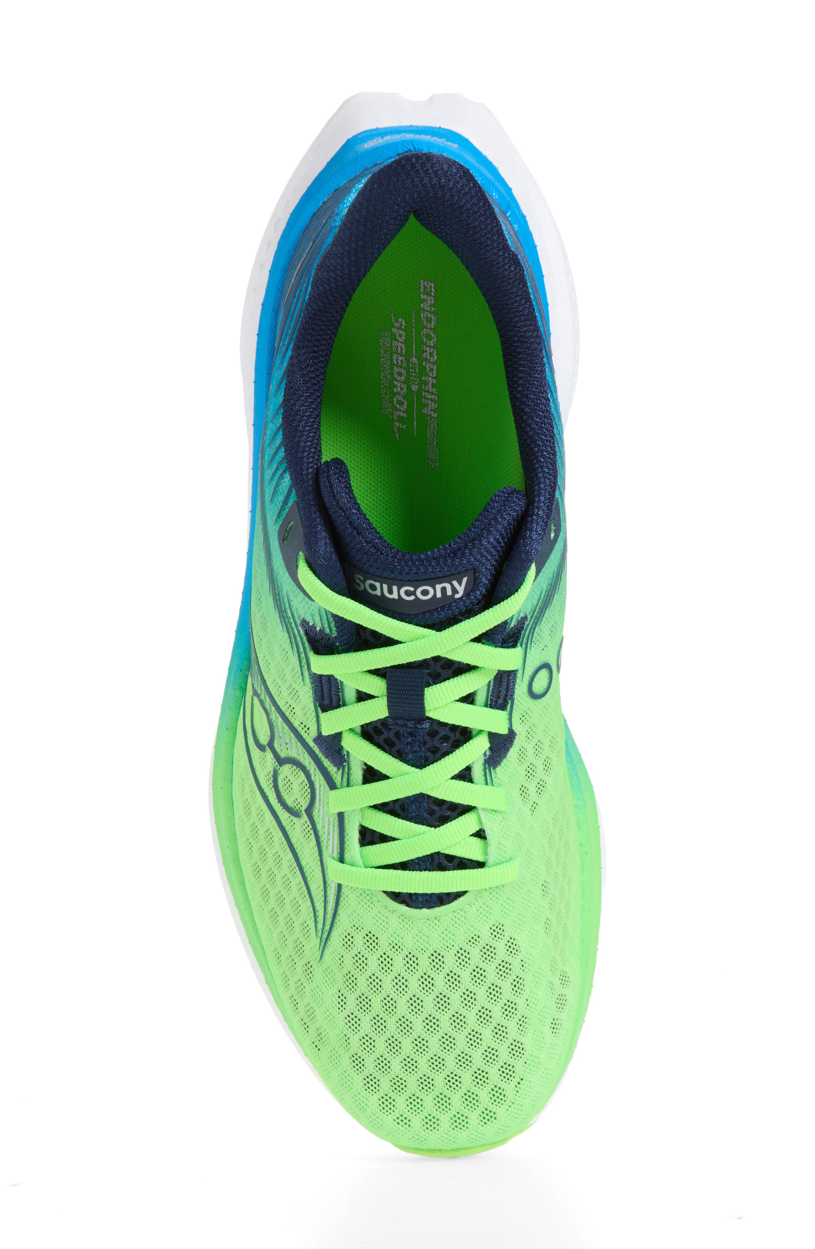 Endorphin Speed 5 Running Shoe, Alternate, color, SLIME/ COBALT