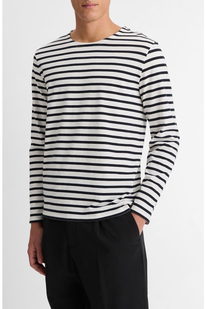 Stripe Long Sleeve T-Shirt, Alternate, color, NATURAL/COASTAL