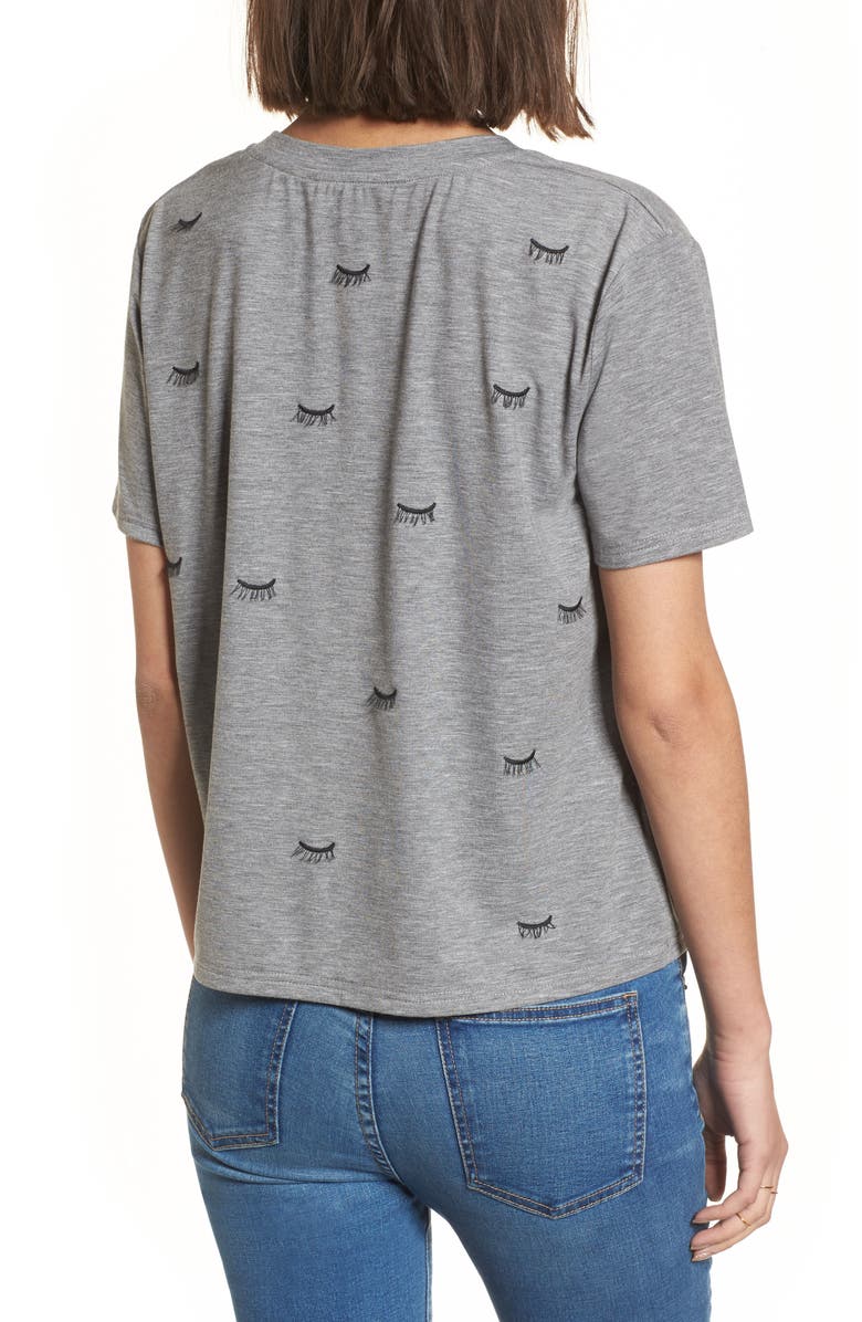 Currently in Love Embroidered Eyelash Tee, Alternate, color, 