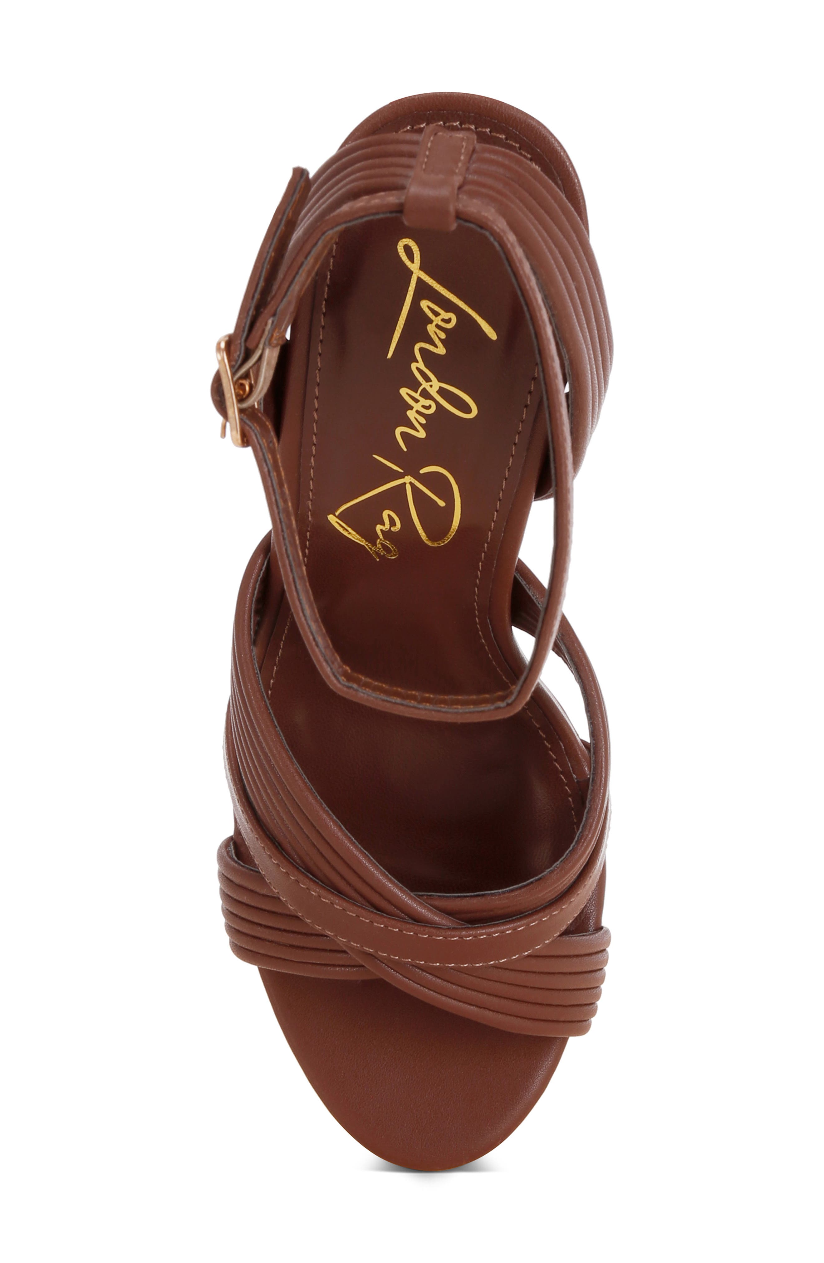 Sinda Leather Platform Sandal, Alternate, color, BROWN