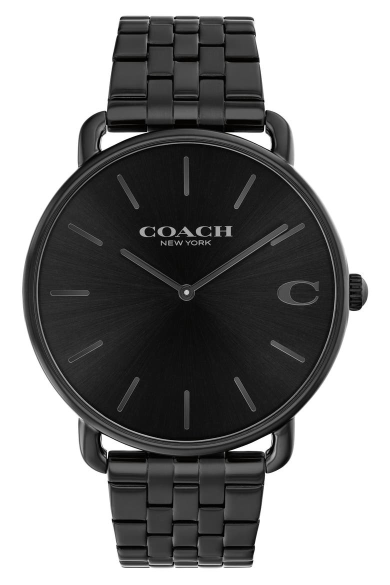 Elliot Bracelet Watch, 43mm, Main, color, BLACK