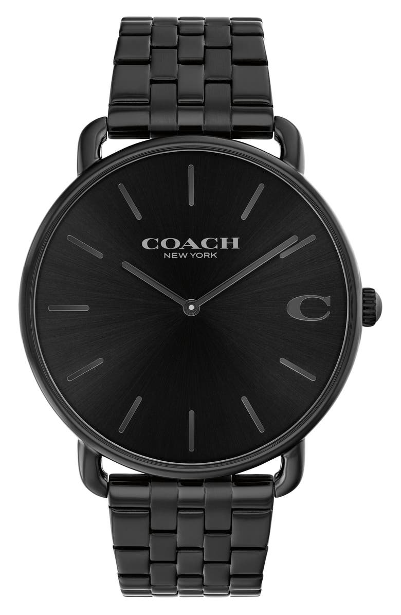 COACH Elliot Bracelet Watch, 43mm, Main, color, Black